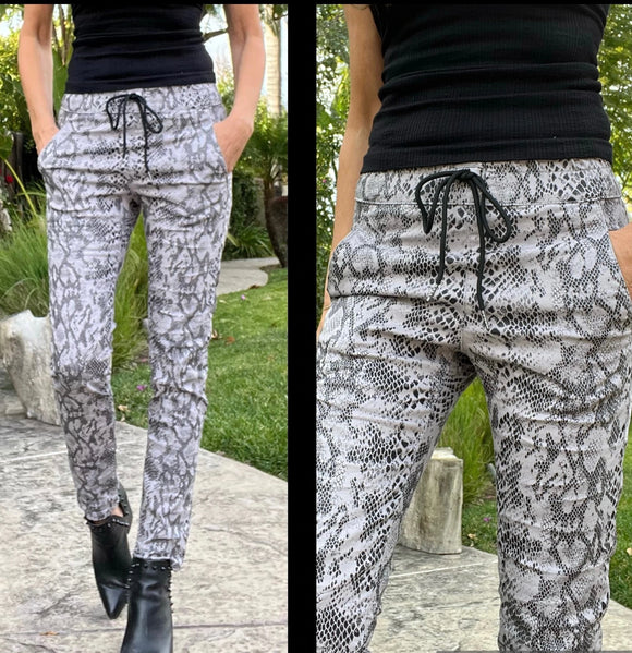 Shely Pant in Ash Python