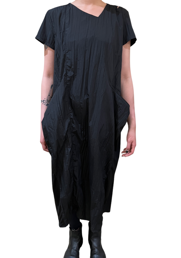 Black Vertical Otto Dress