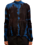 Rib Swing Crop Fold Snap Front Jacket