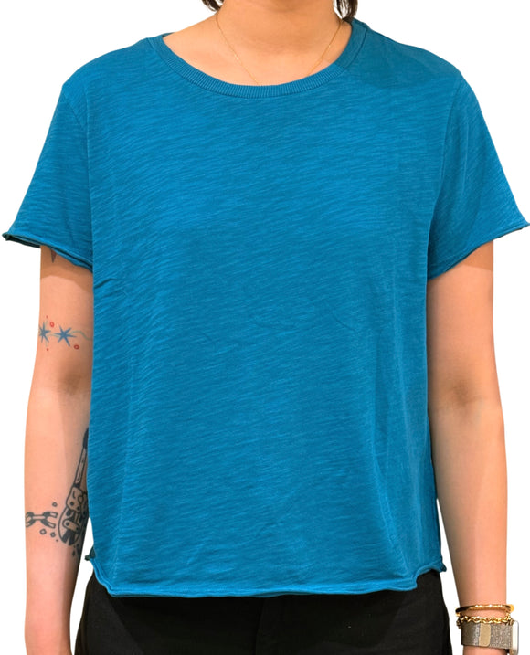 Short Sleeve Tee With Rib Trim