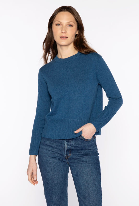 Exposed Seam Cashmere Crew