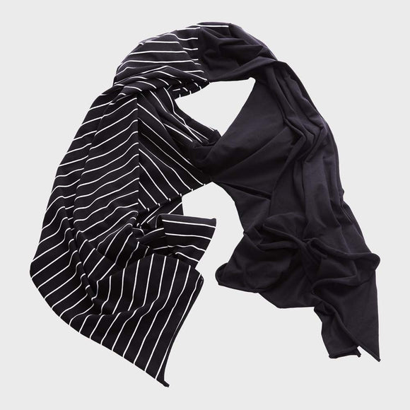Scarf Black Pinstripe