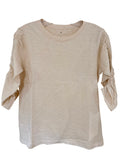 RUCHED SLEEVE TEE