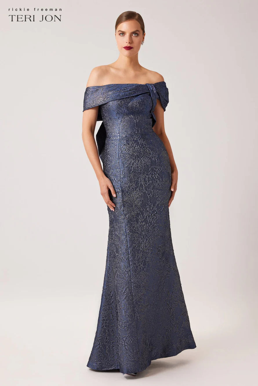 Jacquard Evening Gown Betsy Jenney Jacquard Evening Gown Betsy Jenney