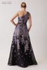 One Shoulder Metallic Jaquard Gown