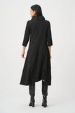 Bubble Jacquard Trapeze Dress With Memory Cowl Style