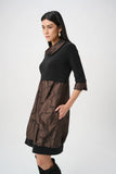 Jacquard Memory & Silky Knit cocoon Dress Style