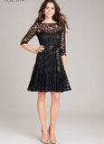Lace Pintuck Dress