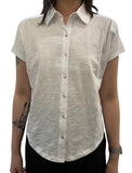 Button Front Tee With Collar
