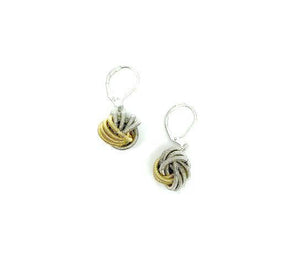 Silver & Gold Knot Earring