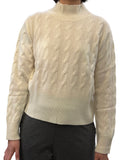 Cable Cashmere Mockneck