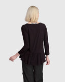 3/4 Sleeve Flouncy Tee