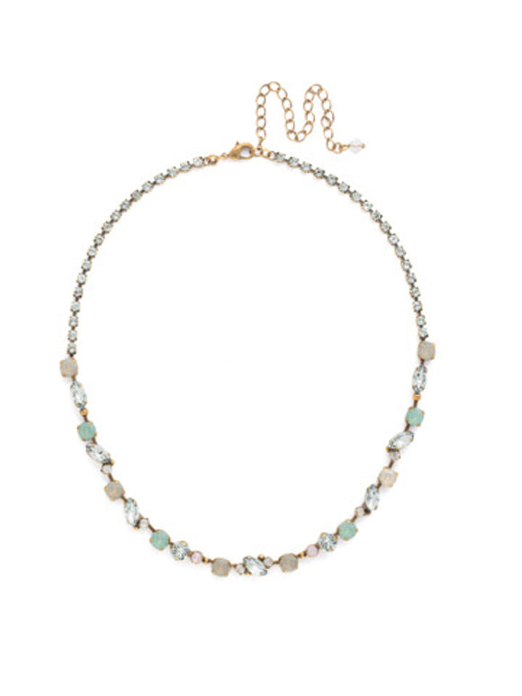 Washed Pastel Crystal Necklace
