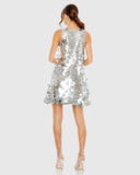 Sleeveless Paillette Sequin Trapeze Mini Dress