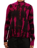 Rib Swing Crop Fold Snap Front Jacket