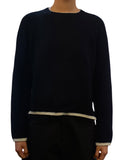 Contrast Trim Crew Neck Sweater
