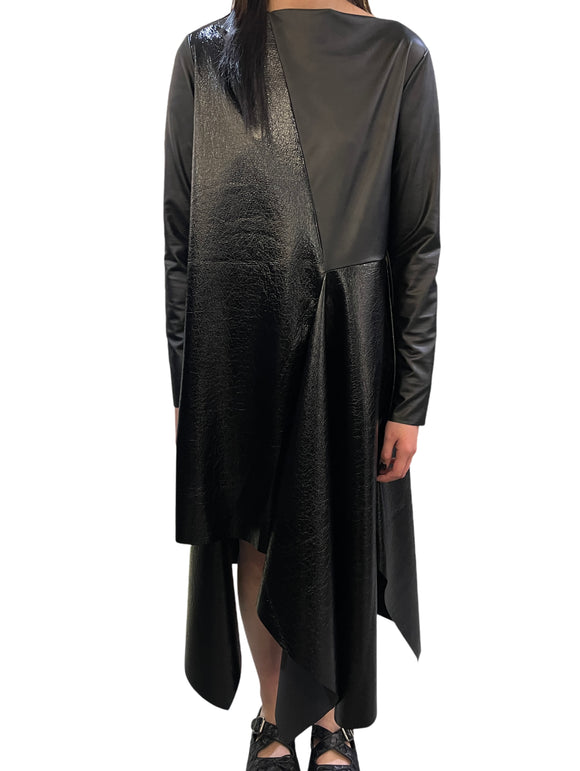 edgy dresses for women Asymmetric Cotton Long Dress: V-Neck, Split Sides Unleash your inner rockstar with this gothic dresses | Pretty Attitude