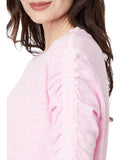 RUCHED SLEEVE TEE