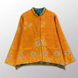 VINTAGE COTTON KANTHA KAFTAN JACKET SHORT