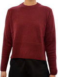 4-Ply Cropped Boxy Crew W/ Side Slits