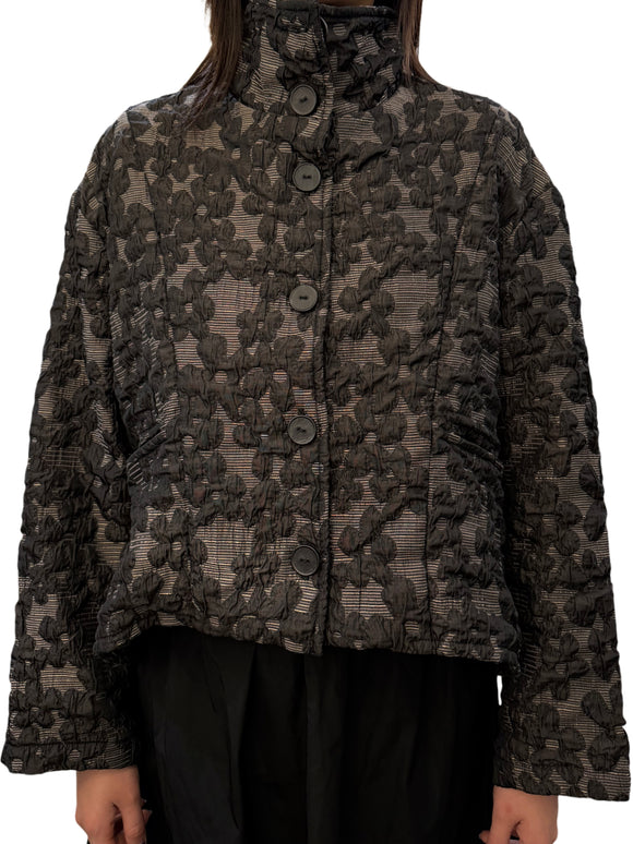 Floral Mock Welt Jacket