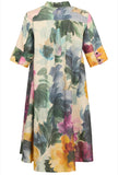 Print Linen Dress