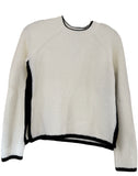 Contrast Trim Crew Neck Sweater