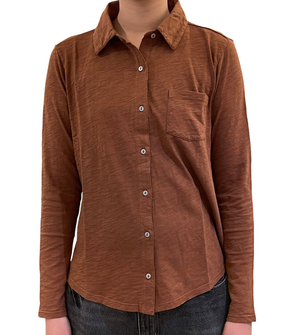 Button Front Shirt With Collar