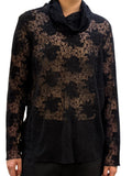 Cowl Neck Lace Top
