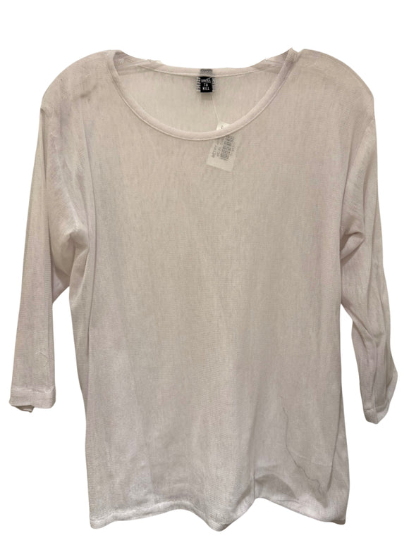 White Mesh Tee