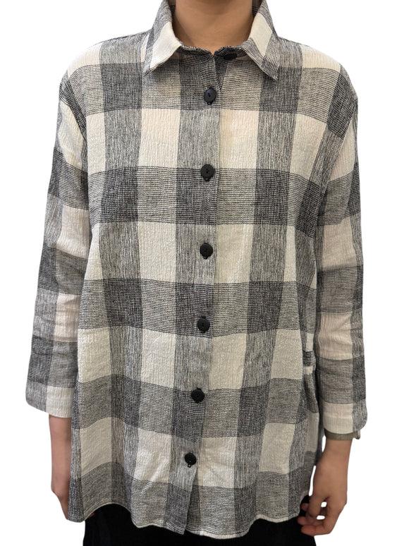 Plaid Side Tab Shirt