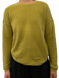 Cotton Cashmere Waffle Drop Shoulder Sweater