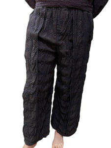 Pucker Flannel Pleated Pant