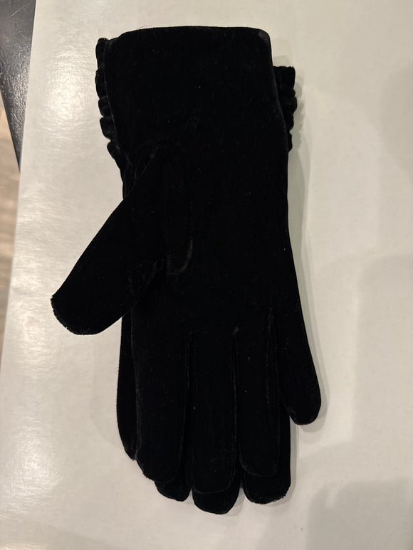 Black Velvet Ruche Glove