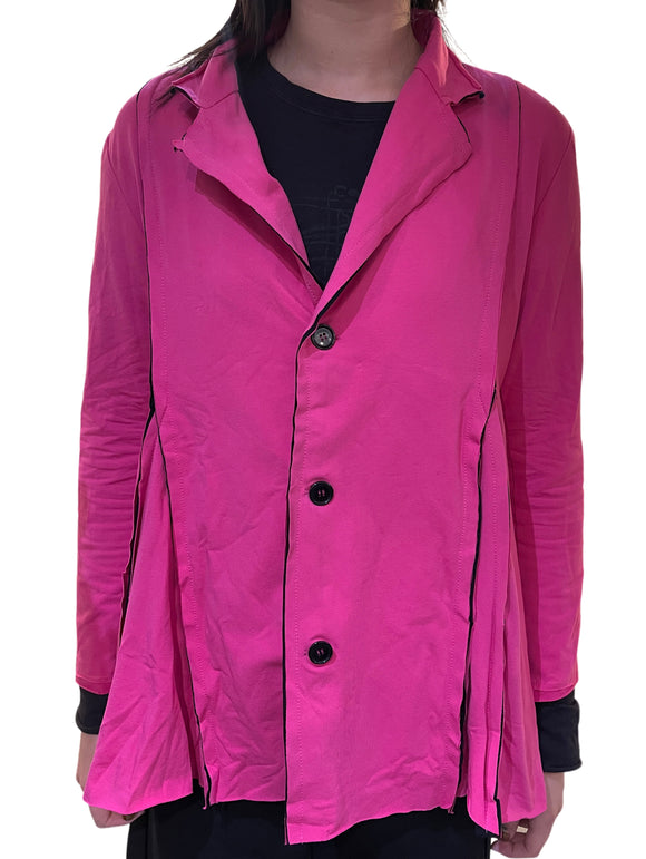 Fuschia Button Front Jacket