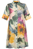 Print Linen Dress