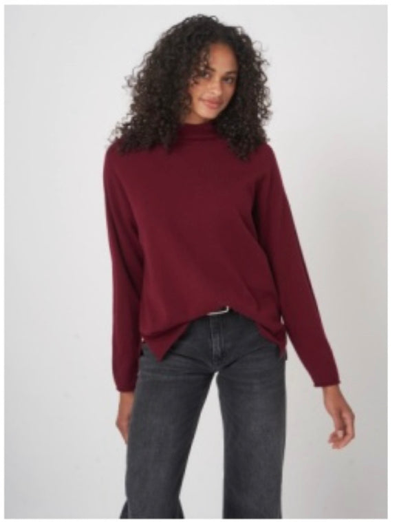Mock Neck Cashmere Sweater