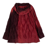 Dyed Cotton Silk Heavy Voile Wavy Tuck Raglan Top
