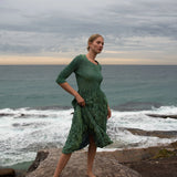 Mermaid Lurex 3/4 Sleeve Dress