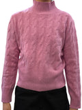 Cable Cashmere Mockneck