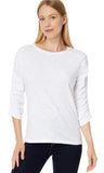 RUCHED SLEEVE TEE