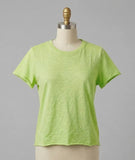 Boxy Tee With Rib Neck Trim