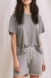 Crop Tee in Heather Gray