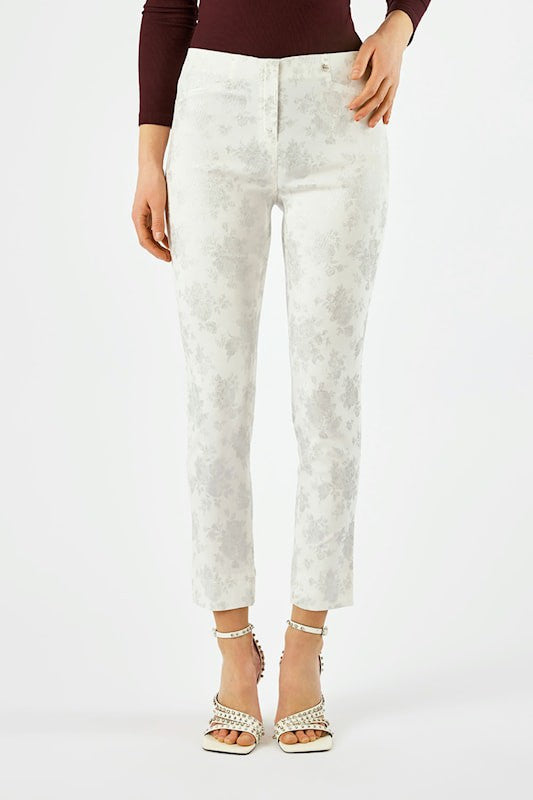 Ankle Pants in Silver Floral