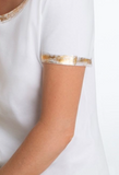 Tee With Gold Foil Trim