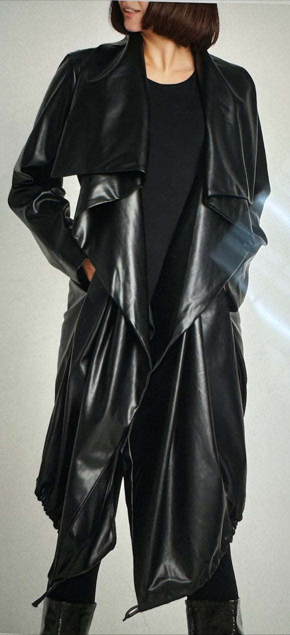 Black Cascade Coat