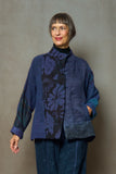 JACQUARD SILK KANTHA HIGH-NECK CROPPED JACKET