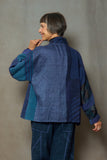 JACQUARD SILK KANTHA HIGH-NECK CROPPED JACKET