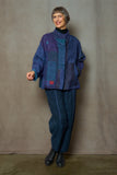 JACQUARD SILK KANTHA HIGH-NECK CROPPED JACKET