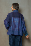 JACQUARD SILK KANTHA HIGH-NECK CROPPED JACKET